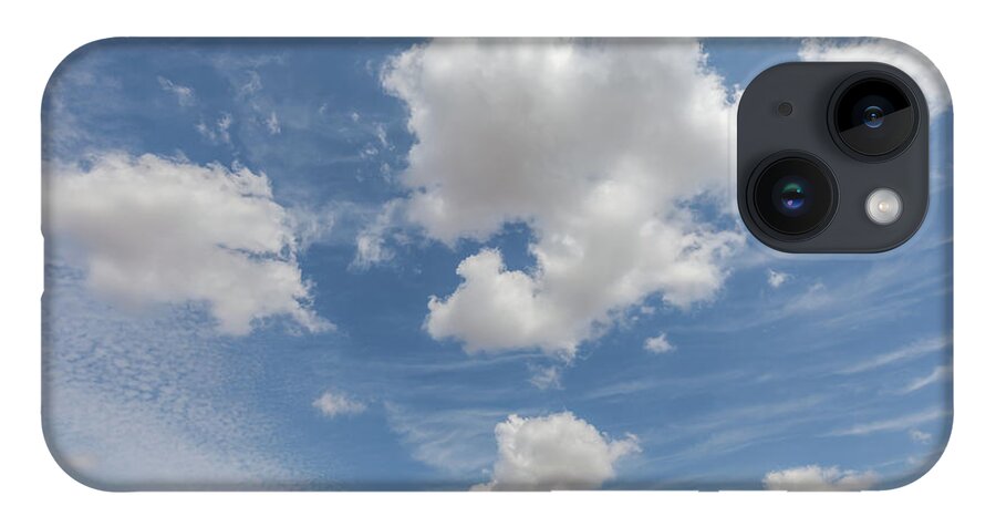 Clouds iPhone 14 Case featuring the photograph Beautiful white clouds and blue sky 96 by Simon Bratt