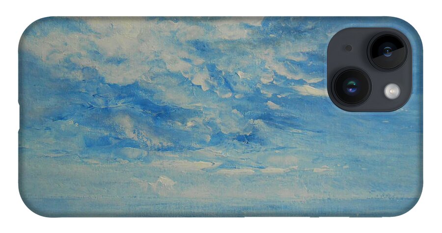 Skyscape iPhone Case featuring the painting Behind All Clouds by Jane See