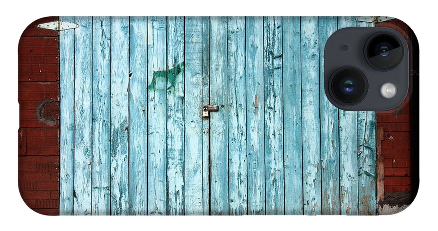Turquoise iPhone Case featuring the photograph Behind The Turquoise Door 2012 by Kreddible Trout