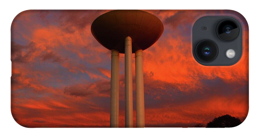 Bell Works iPhone 14 Case featuring the photograph Bell Works Transistor Water Tower by Raymond Salani III