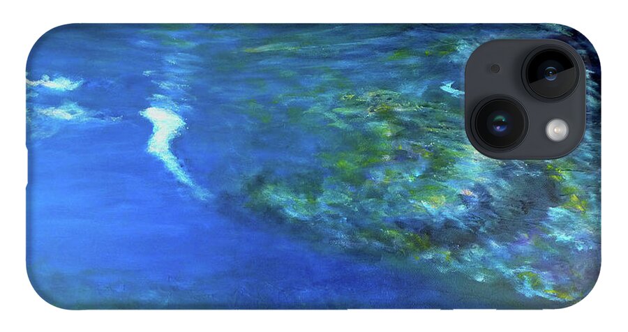 Ocean iPhone 14 Case featuring the painting Beneath the Sea by Jackie Sherwood