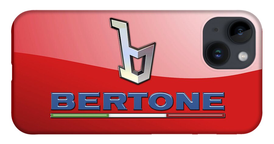 �wheels Of Fortune� Collection By Serge Averbukh iPhone Case featuring the photograph Bertone 3 D Badge on Red by Serge Averbukh