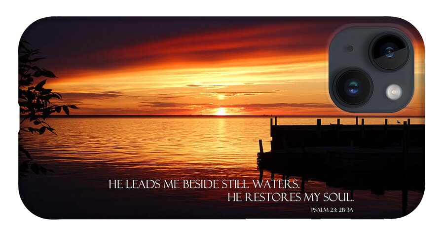 Sunset iPhone 14 Case featuring the photograph Beside Still Waters by David T Wilkinson