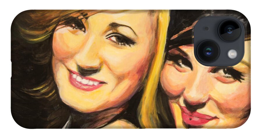 Best Friends iPhone 14 Case featuring the painting Best Friends by Elaine Berger