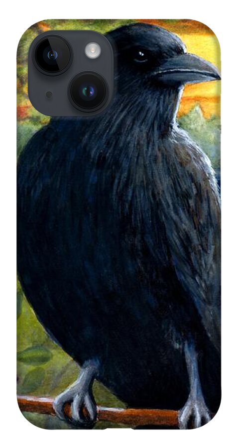 Bird iPhone Case featuring the painting Bird 63 by Lucie Dumas
