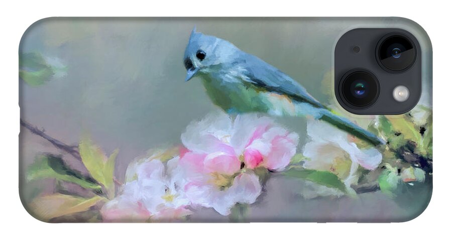 Bird iPhone 14 Case featuring the photograph Bird and Blossoms by Cathy Kovarik