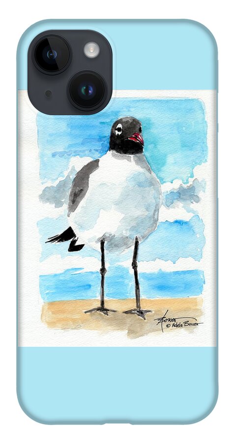 Sea Gull iPhone 14 Case featuring the painting Bird Legs by Adele Bower