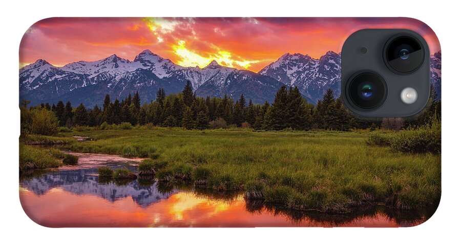 Sunsets iPhone 14 Case featuring the photograph Black Ponds Sunset by Darren White