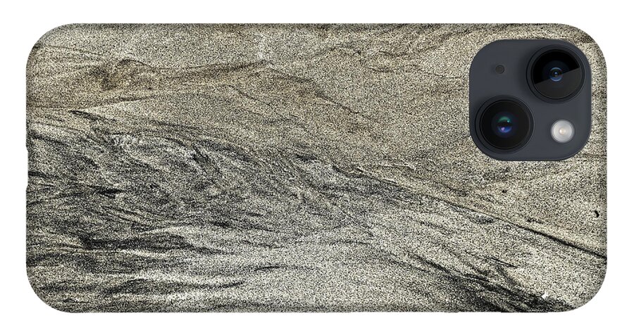 Black iPhone Case featuring the photograph Black white yellow sand, Isle of Lewis 2017 by Chris Honeyman