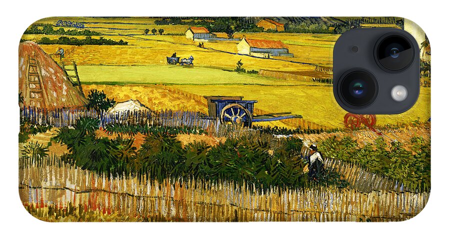 Post Modern iPhone 14 Case featuring the digital art Blend 17 van Gogh by David Bridburg