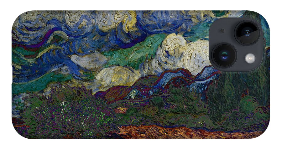 Post Modern iPhone Case featuring the digital art Blend 19 van Gogh by David Bridburg