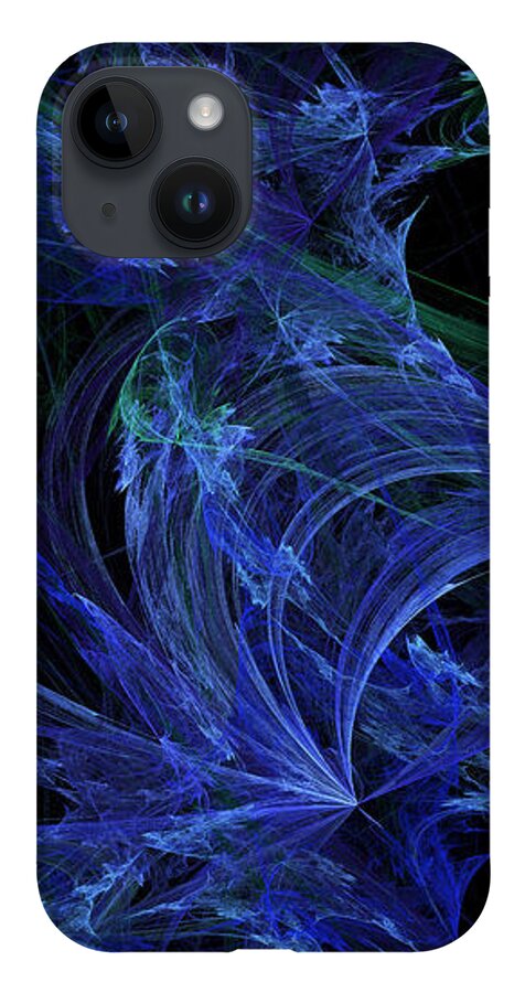 Fractal iPhone 14 Case featuring the digital art Blue Breeze by Andee Design