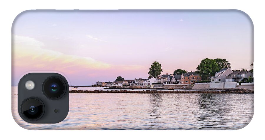Connecticut iPhone 14 Case featuring the photograph Blue hour sunset Connecticut shore by Marianne Campolongo