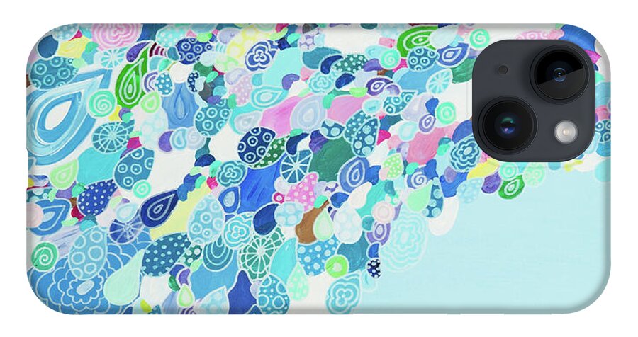 Pattern Art iPhone Case featuring the painting Blue Sea by Beth Ann Scott
