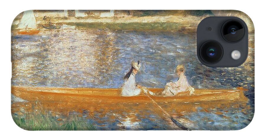 Boating On The Seine iPhone 14 Case featuring the painting Boating on the Seine by Pierre Auguste Renoir