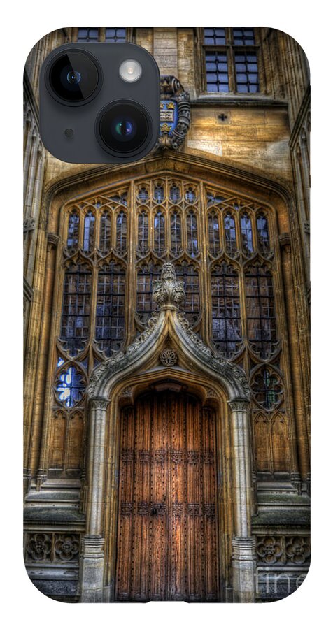 Yhun Suarez iPhone 14 Case featuring the photograph Bodleian Library Door - Oxford by Yhun Suarez