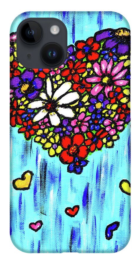 Flowers iPhone 14 Case featuring the painting Bouquet by Meghan Elizabeth