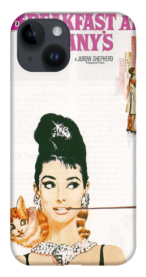Audrey Hepburn iPhone 14 Case featuring the photograph Breakfast At Tiffany's by Georgia Fowler