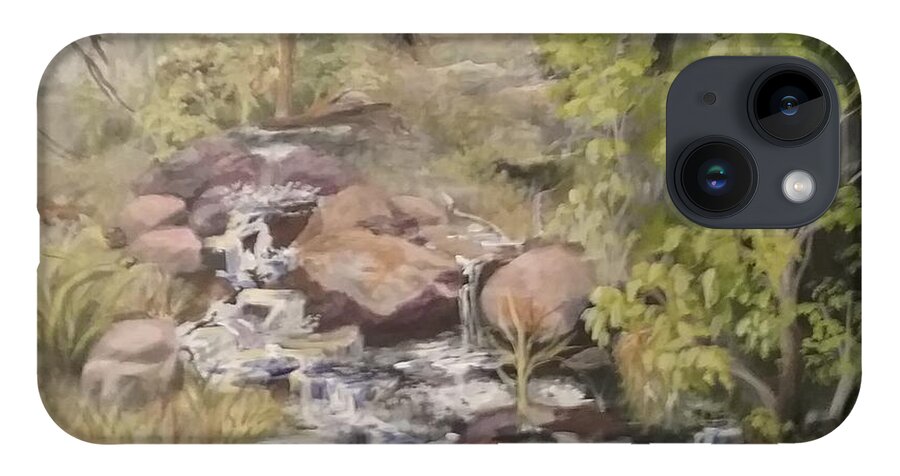 Brook iPhone 14 Case featuring the painting Brook by Saundra Johnson