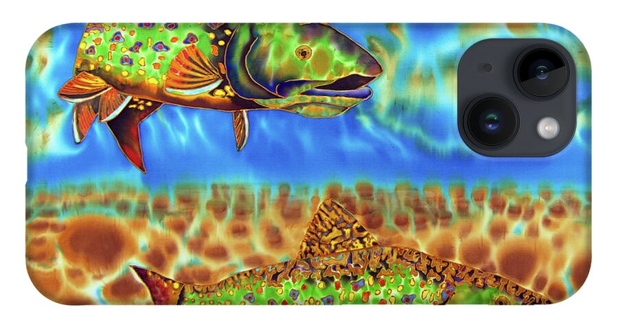Brook Trout iPhone 14 Case featuring the painting Brook Trout by Daniel Jean-Baptiste