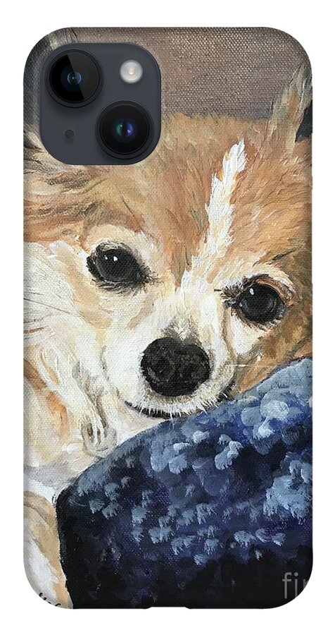Dog iPhone Case featuring the painting Bubba by Jackie MacNair