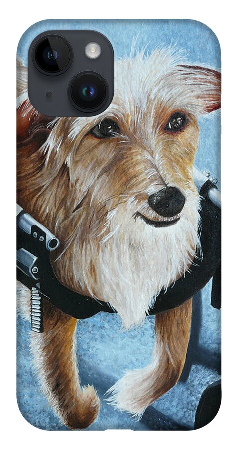 Pet iPhone 14 Case featuring the painting Buddy's Hope by Vic Ritchey