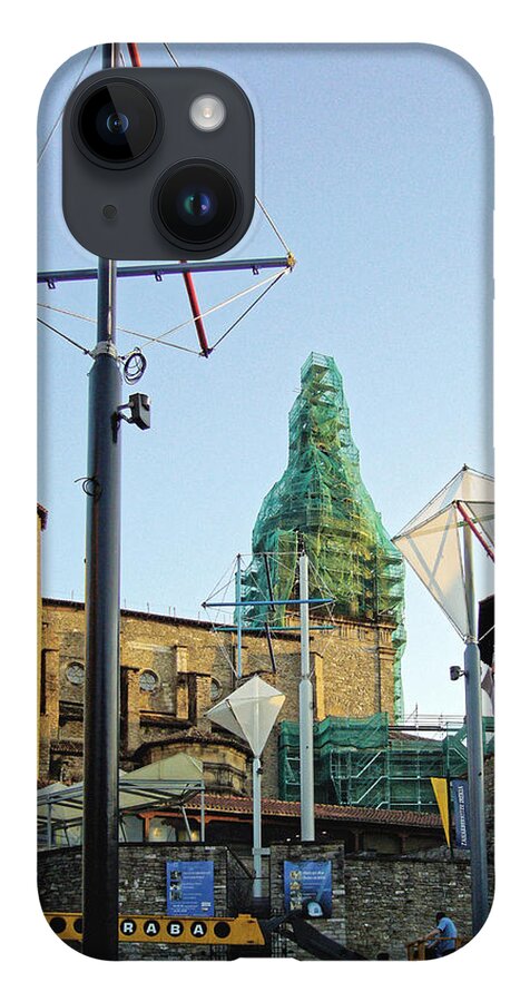 Construction iPhone 14 Case featuring the photograph Building site, Vitoria 2006 by Chris Honeyman