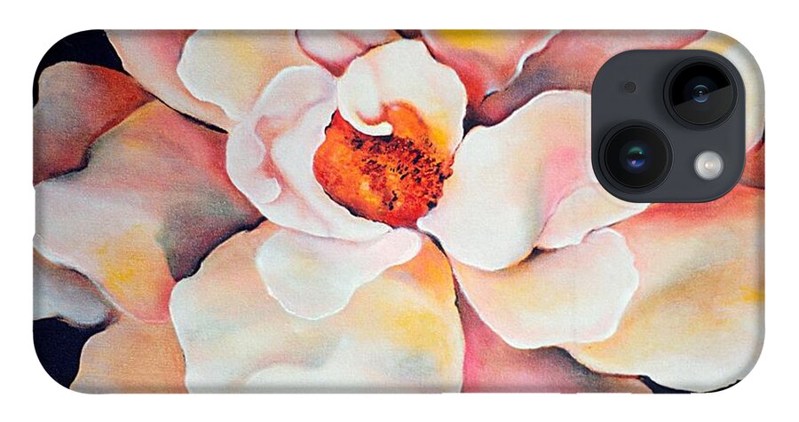 Large Floral iPhone 14 Case featuring the painting Butter Flower by Jordana Sands