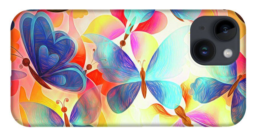 Butterfly iPhone 14 Case featuring the photograph Butterflights by Bill and Linda Tiepelman