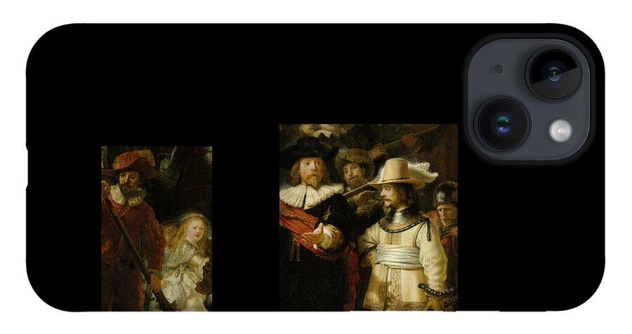 Post Modern Art iPhone Case featuring the digital art BW 1 Rembrandt by David Bridburg