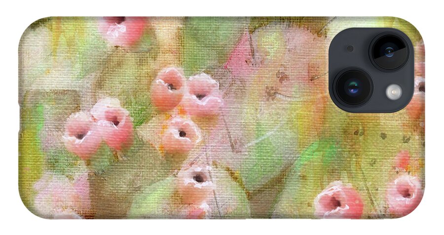 Cactus iPhone 14 Case featuring the mixed media Cactus Rose by Sand And Chi