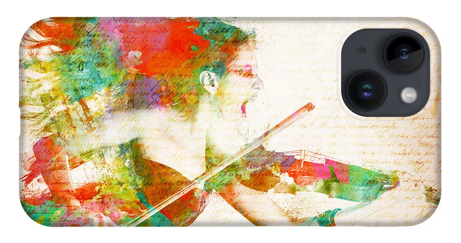 Violin iPhone 14 Case featuring the digital art Can You Hear Me Now by Nikki Smith