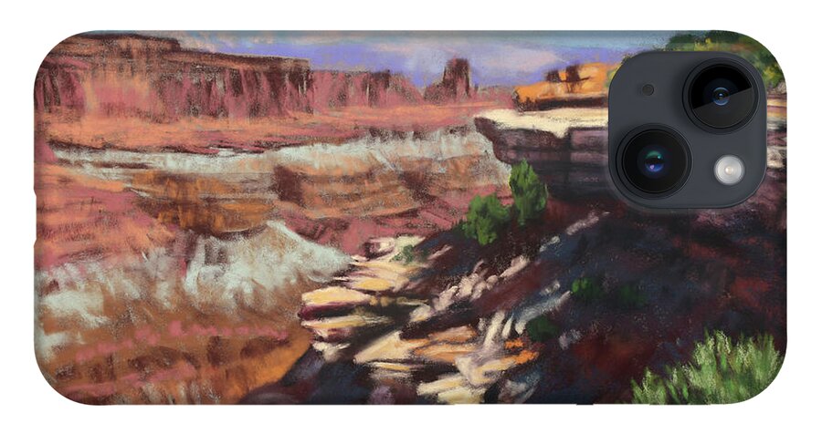 Canyon iPhone 14 Case featuring the painting Canyon Shadows by Sandi Snead