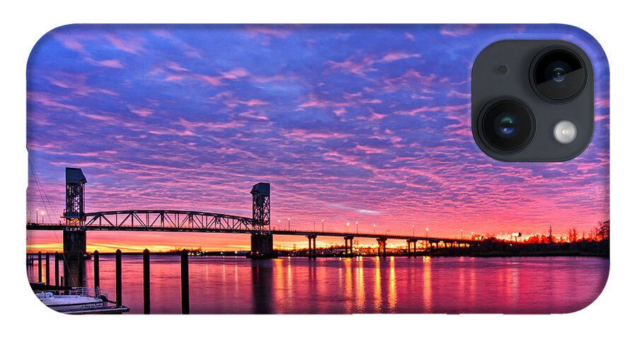 Wilmington iPhone 14 Case featuring the photograph Cape fear Bridge1 by DJA Images