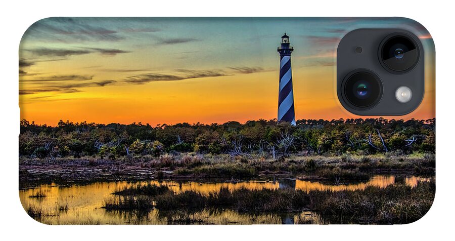 Landscape iPhone 14 Case featuring the photograph Cape Hatteras Lighthouse by Donald Brown