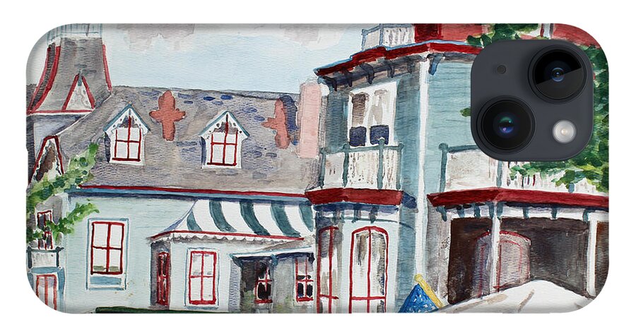 Cape May iPhone Case featuring the painting Cape May Victorian by Marlene Schwartz Massey