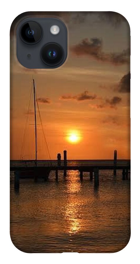 Sunset iPhone 14 Case featuring the photograph Caribbean Sunset by Carolyn Mickulas