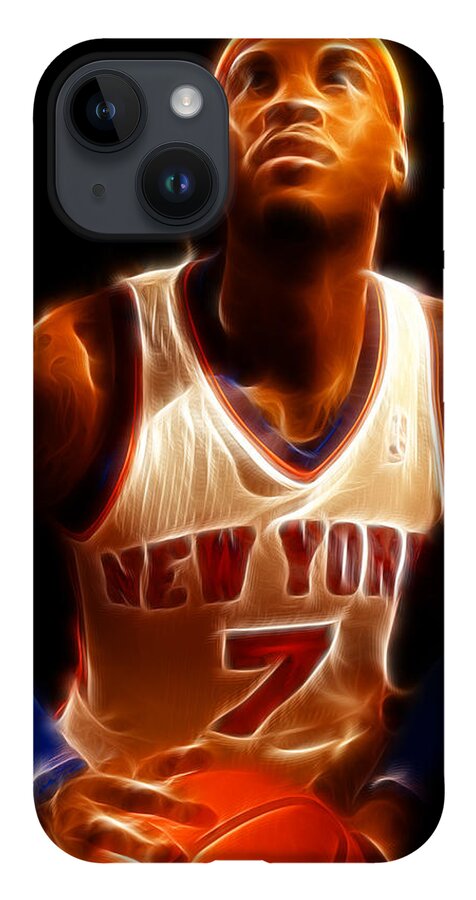 Carmelo Anthony New York Knicks Basketball Art Drawing Print 