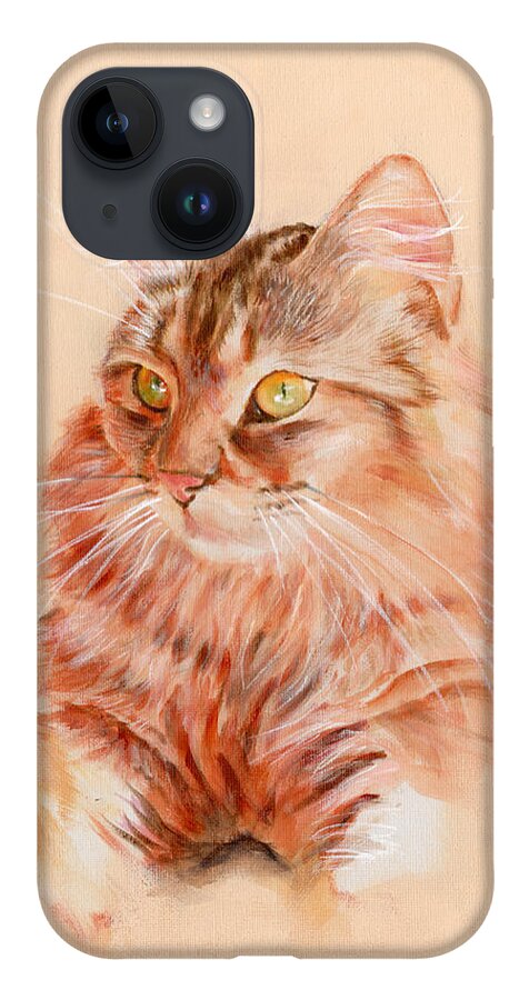  iPhone 14 Case featuring the painting Warming in the Sun by John Neeve