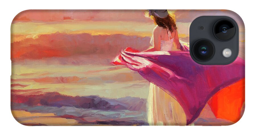 Coast iPhone 14 Case featuring the painting Catching the Breeze by Steve Henderson