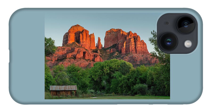 Arizona iPhone 14 Case featuring the photograph Cathedral Rock by John Roach