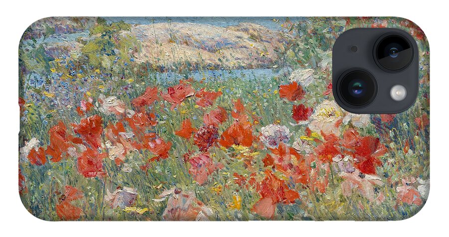 Childe Hassam iPhone 14 Case featuring the painting Celia Thaxter's Garden, Isles of Shoals, Maine by Childe Hassam
