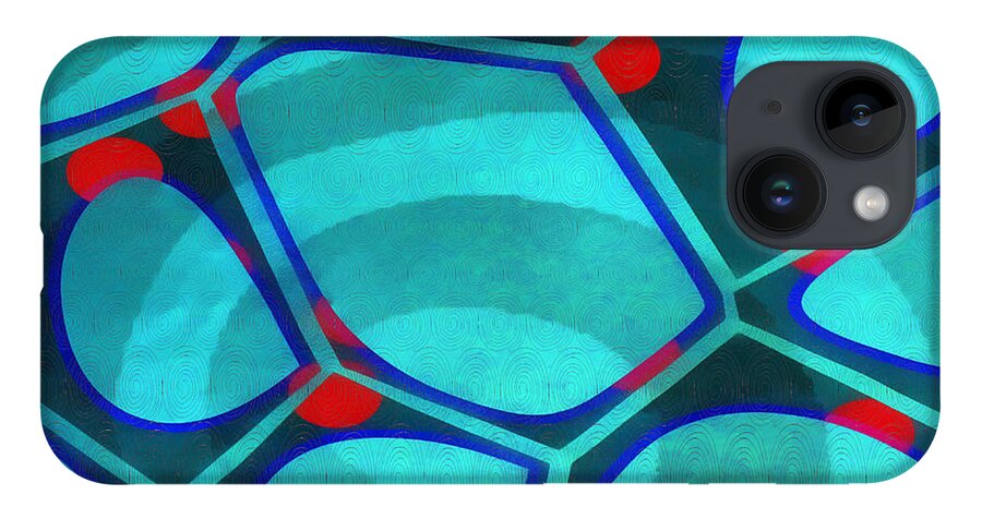 Painting iPhone Case featuring the painting Cell Abstract 6a by Edward Fielding