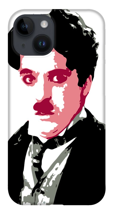 Charlie Chaplin iPhone 14 Case featuring the digital art Charlie Chaplin by DB Artist