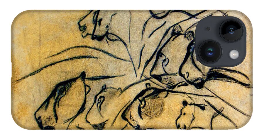 Chauvet Cave Lions iPhone 14 Case featuring the photograph chauvet cave lions Clear by Weston Westmoreland