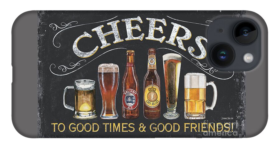 Cheers iPhone 14 Case featuring the painting Cheers by Debbie DeWitt
