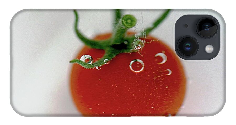 Cherry Tomato iPhone 14 Case featuring the photograph Cherry Tomato in water by Yumi Johnson