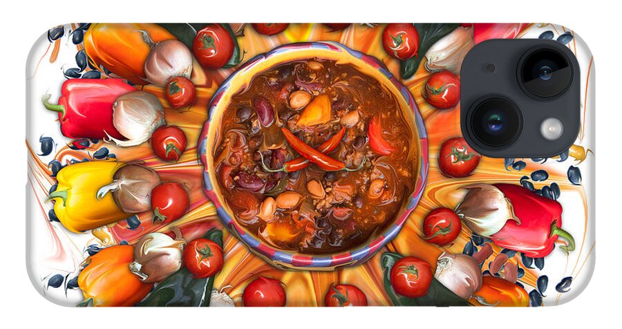 Culinary Mandala iPhone 14 Case featuring the photograph Chili by Bruce Frank
