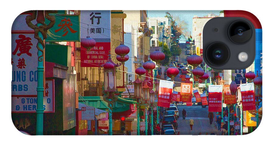 Bonnie Follett iPhone 14 Case featuring the photograph Chinatown Street Scene by Bonnie Follett