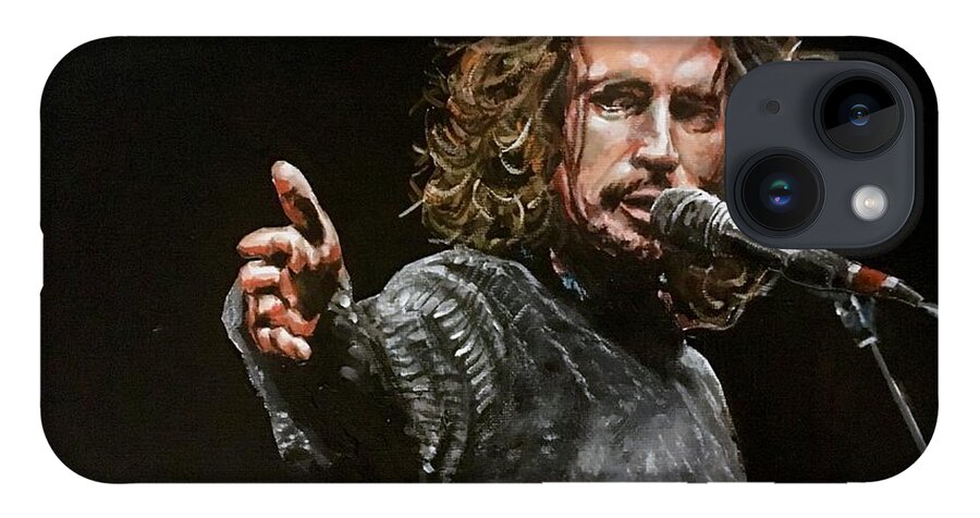 Chris Cornell iPhone 14 Case featuring the painting Chris Cornell by Joel Tesch